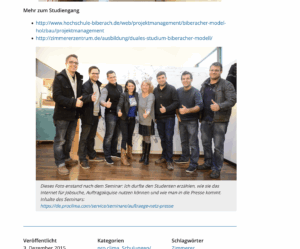 Gruppenfoto nach einem Seminar zu Pressearbeit und Social Media