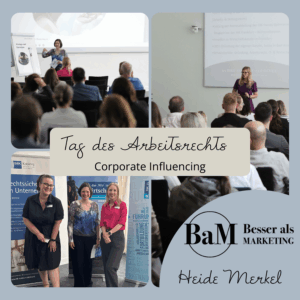 Collage mit Heide Haruyo Merkel bei ihrem Vortrag, Gruppenbild mit Moderatorin und Veranstalterin, sowie Ulrike Schmidt-Fleischer als Referentin auf der Bühne.